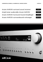Arcam AVR-350 - Owners Manual